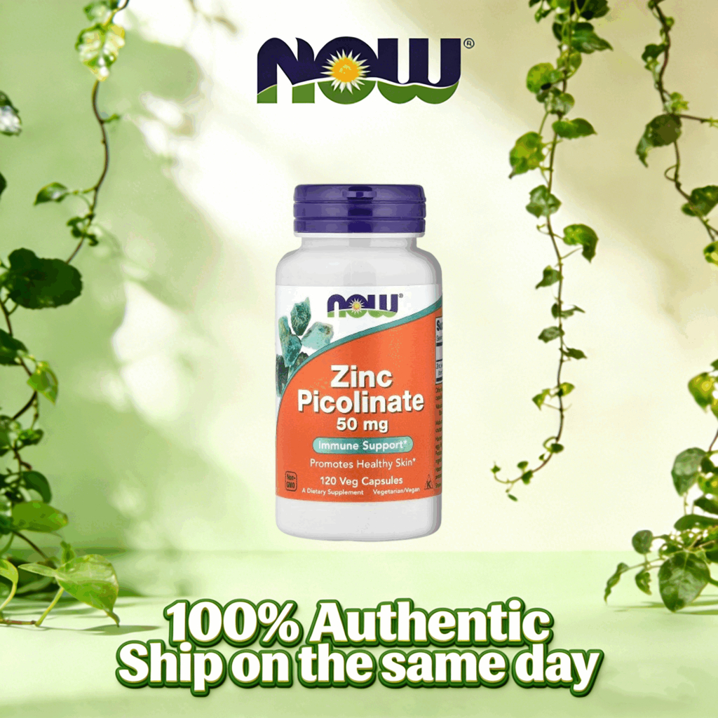 NOW Foods, ซิงค์ พิริดีนคาร์บอกซิเลต แคปซูลเจ 50 มิลลิกรัม 120 แคปซูล