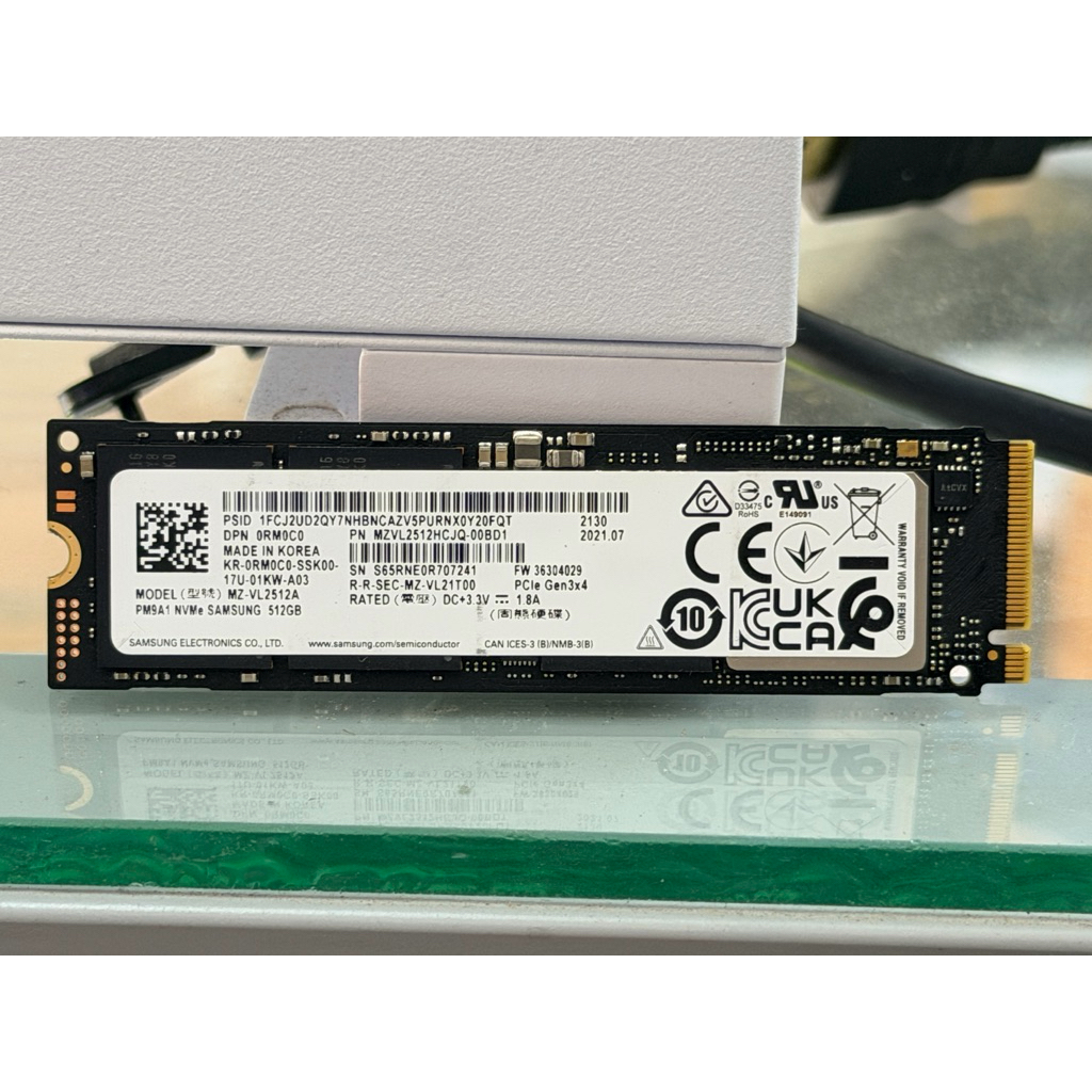 ssd m.2 nvme 512gb samsung SSD 512GB pm9a1  NVMe PCIe Gen3 x4 วิ่ง 3500/3500 สวยๆ  health 90-99%