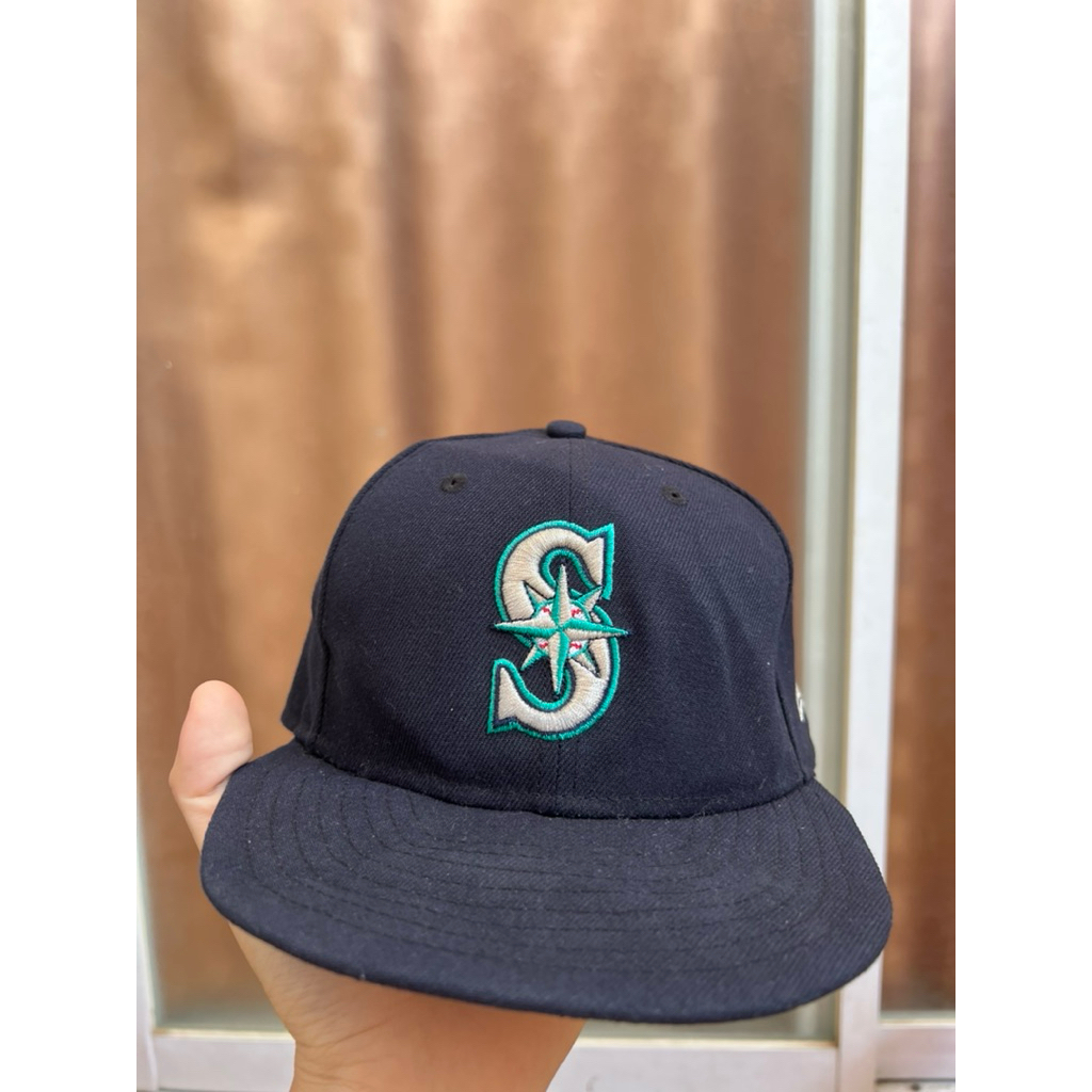 New Era 59FIFTY Seattle Mariners แท้ หมวก MLB Fitted มือสอง สภาพดี