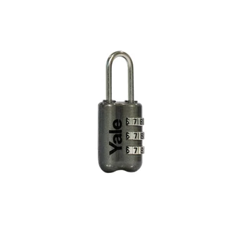 Yale รุ่น YP2 ตัวล็อคสำหรับการเดินทาง ตัวเรือนซิงค์ ห่วงสแตนเลส ขนาด 23 mm