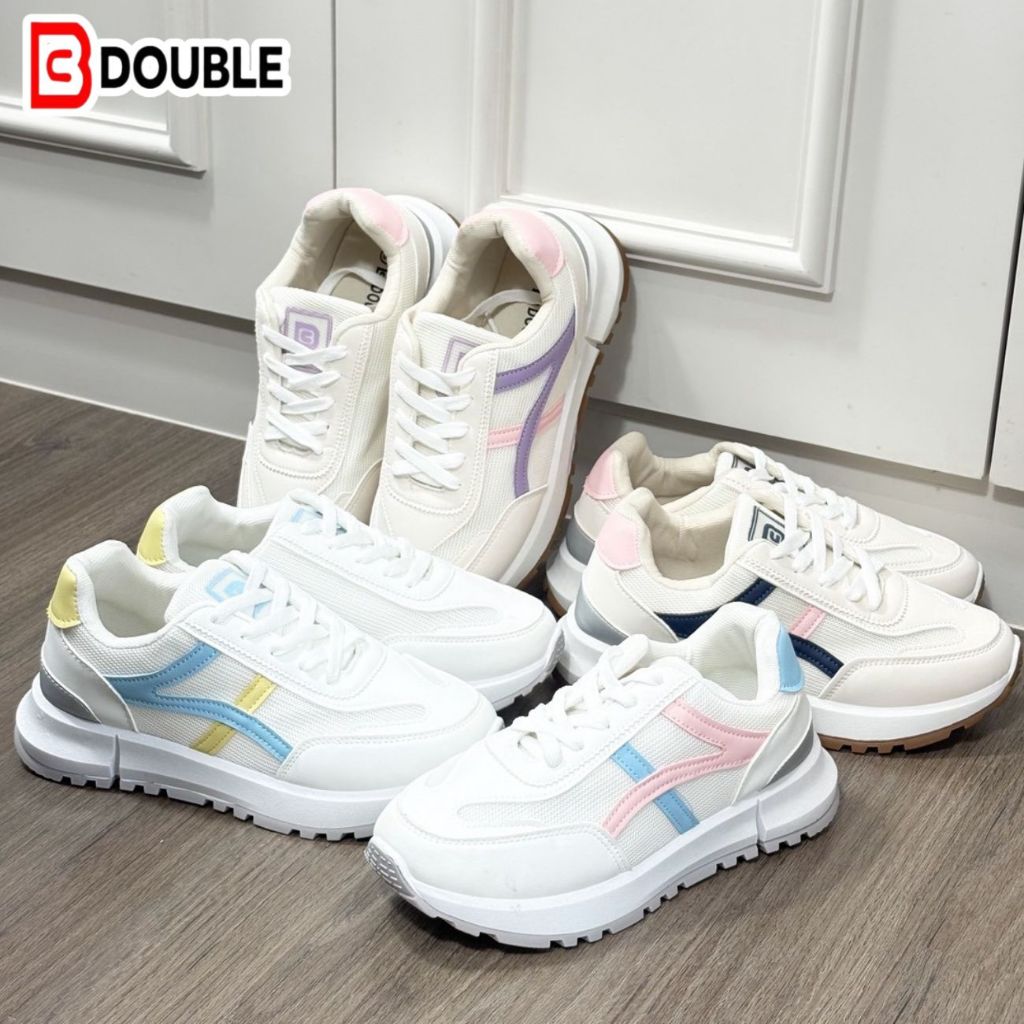 รองเท้ากีฬา รุ่นใหม่ 2026 พื้นหนาคลื่นรุ้ง สีสันพาสเทลสดใส สไตล์ Chunky Buddy ใส่สบายมาก สไตล์เก๋าเลอะเทอะ