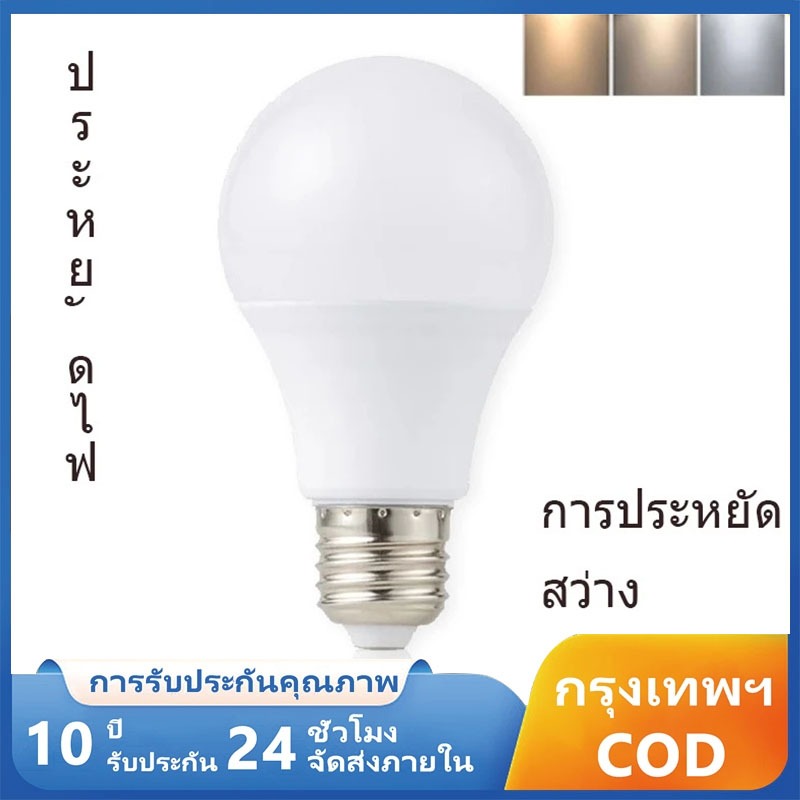 SUPPOU หลอดไฟขั้ว E27 หลอดไฟ LED ประหยัดพลังงาน (4W 7W 12W) แสงสีขาว แสงสีขาวอุ่น 3 สี ใช้ไฟหลัก 220V ประหยัดพลังงาน