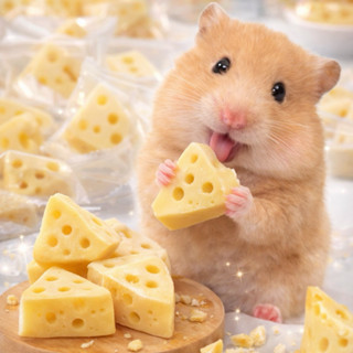 (MMPetShop)ชีสเค้กขนมแฮมเตอร์ชูก้าชีสเนื้อนุ่มๆ 1ชิ้น
