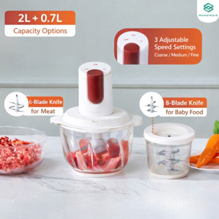 Homemark【มีใบกำกับภาษี】เครื่องบดเนื้อ เครื่องเตรียมอาหารไฟฟ้…