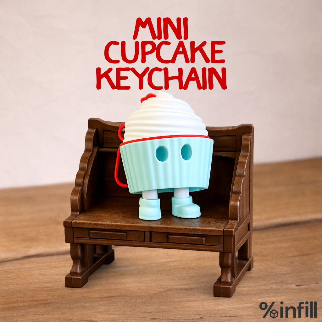 Mini Cupcake Keychain Zou3d พวงกุญแจคัพเค้ก ของตกแต่งกระเป๋า ของสะสมน่ารัก Percent Infill