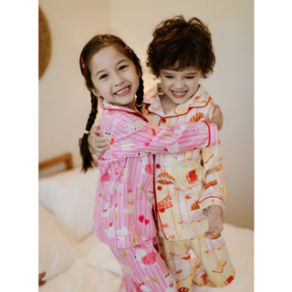 NIKI BEBE - เซ็ตชุดนอนเด็ก ผ้า Cotton Satin แท้ 100% เส้นใยธรรมชาติ นุ่ม ลื่น ไม่ร้อน ระบายอากาศได้ดี เหมาะกับผิวแพ้ง่าย