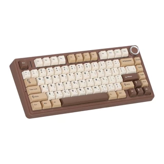 WIRELESS KEYBOARD (คีย์บอร์ดไร้สาย) AULA F75 - BARBIE SWITCH EN/TH RGB BROWN
