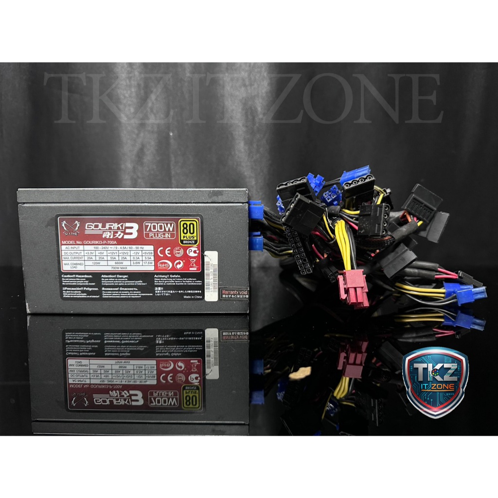 เพาเวอร์ซัพพลาย(power supply) SCYTHE GOURIKI 3 700 PLUG-IN (700w 80+ BRONZE)