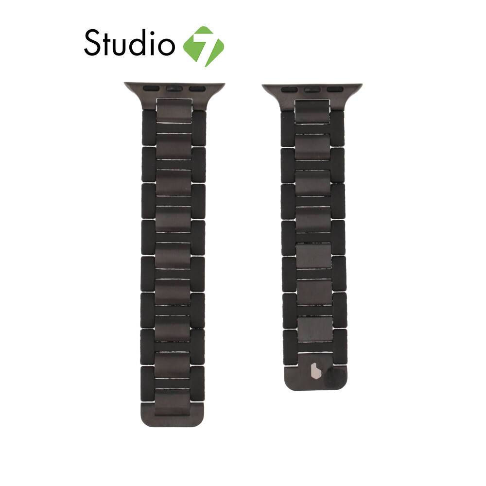Blue Box สาย Apple Watch Series 6,7,8,9,10,11,SE1,SE2,Ultra (44/45/46/49mm) Metal Black by Studio7