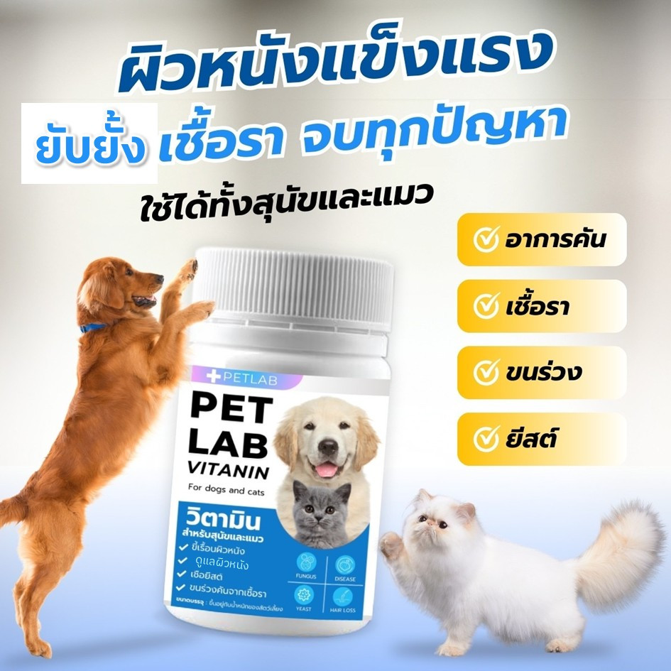 PET LAB เสริมอาหารสุนัข แมว สร้างภูมิ ยับยั้ง ขี้เรื้อน เชื้อรา