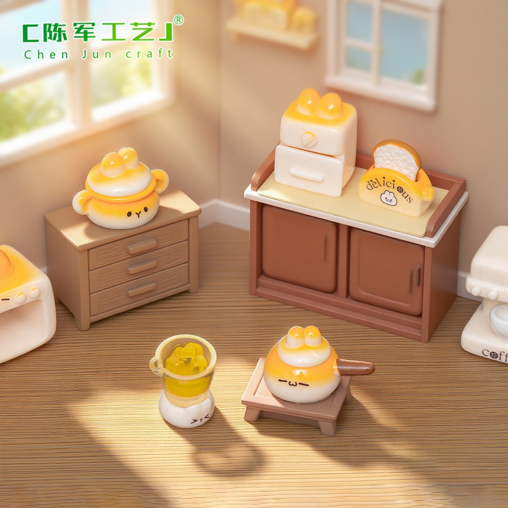 j781ชุดเครื่องครัวทำขนมรูปกระต่ายจิ๋วของจิ๋วจำลอง