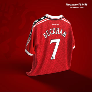 เสื้อฟุตบอลย้อนยุค ทรงโอเวอร์ไซส์ คอซิป รุ่น Legend Becks เท้าชั่งทอง สตรีทแวร์ ครบไซส์ MR98-99