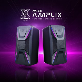 ์[สินค้ารับประกัน 2ปี] NUBWO ลำโพงตั้งโต๊ะ รุ่น NX-S5 Dual Mode Gaming Speaker ดีไซน์ทันสมัยน้ำหนักเบา พกพาง่าย มีไฟ RGB