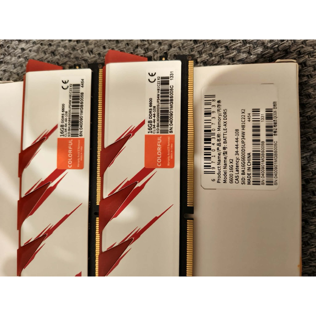 แรม Ram ddr5 32gb (16*2) bus 6600 Colorful battle ax