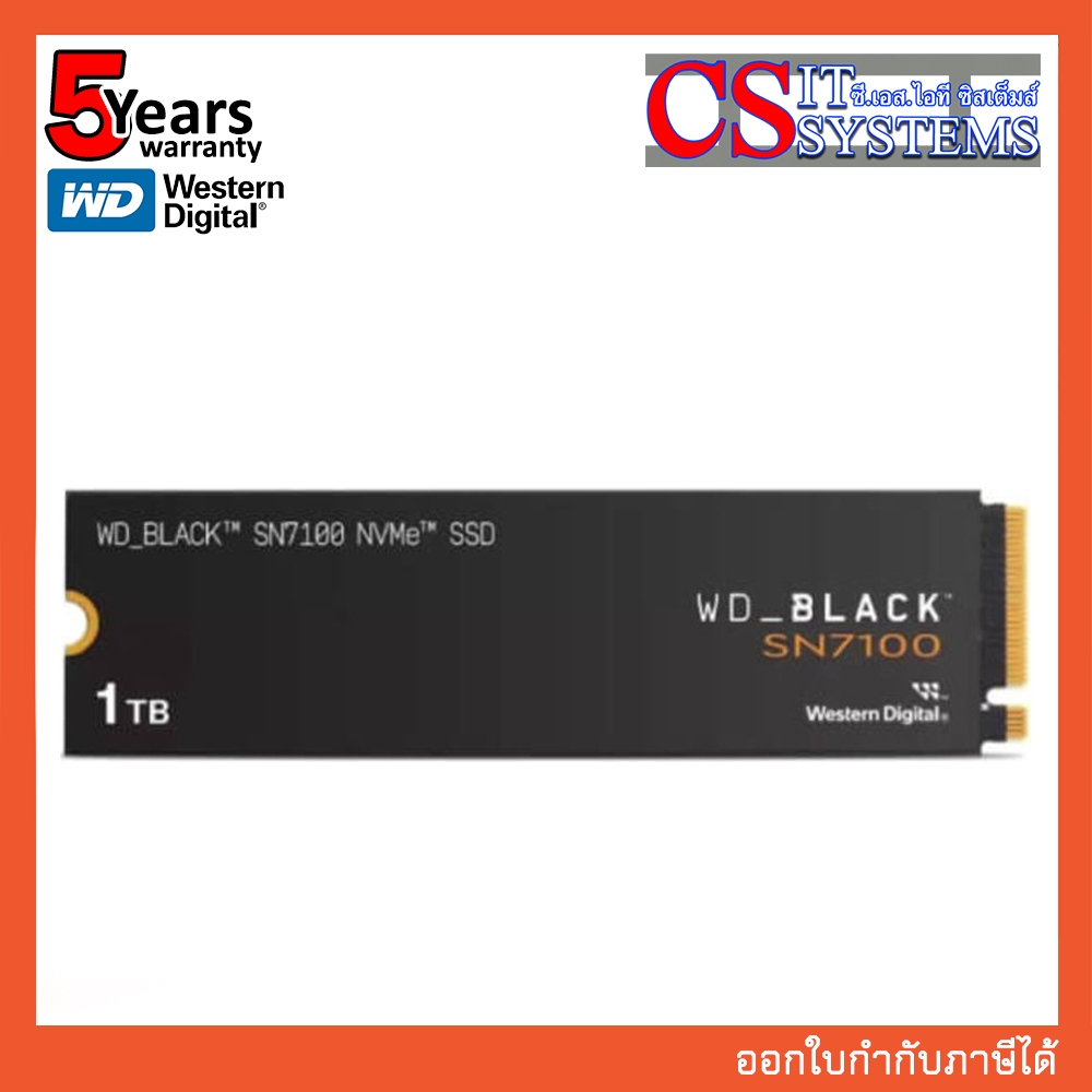 SSD (เอสเอสดี) WD BLACK SN7100 1TB NVMe M.2 PCIe 4.0 (WDS100T4X0E)