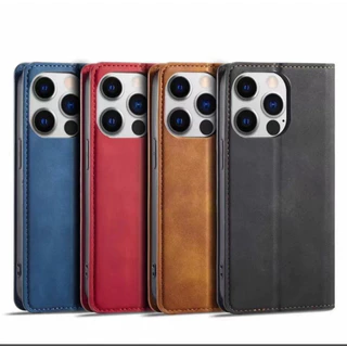 เคสฝาพับหนัง กระเป๋า ตั้งได้ สำหรับ iPhone 17 17Pro 17Air 17Promax 16 15 14 13 12 11 Pro Max 7Plus 8Plus Mini 13pro