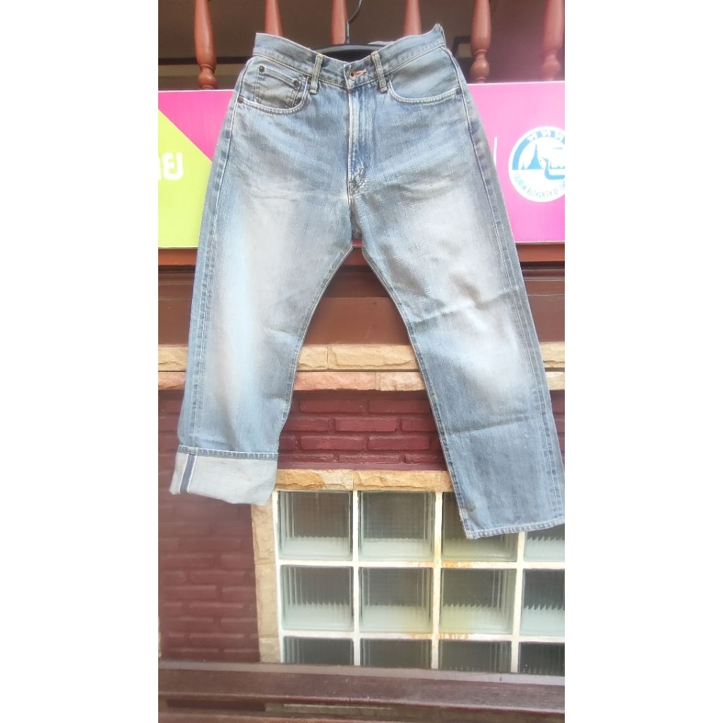 กางเกงยีนส์ EDWIN ริมแดงป้ายหนังซิปงานJSPAN 881