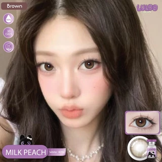 คอนแทคเลนส์🌈Milk Peach🌈 Brown / Gray (LuLoo) ขนาดบิ๊กอาย💖