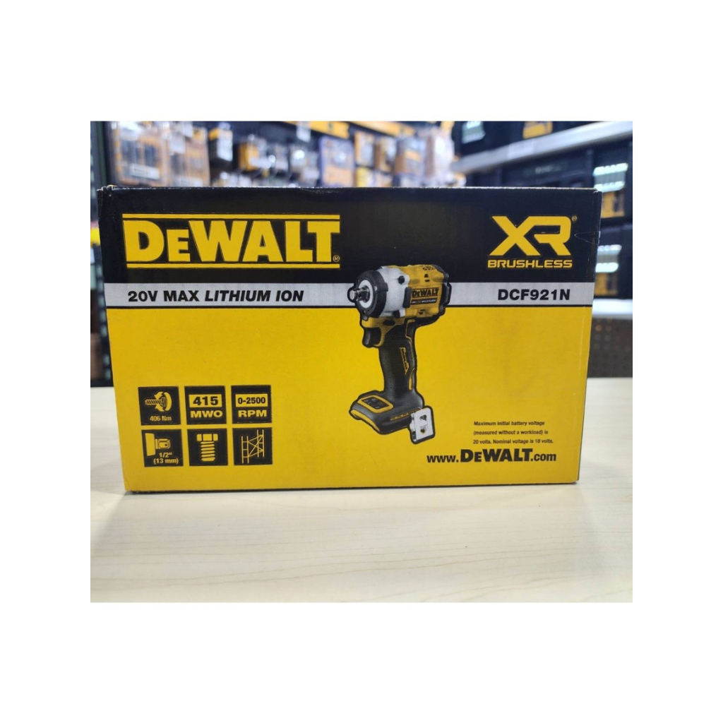 DeWALT DCF921N-B1 บล็อกกระแทกไร้สาย ไร้แปรงถ่าน 1/2" 406Nm 20V Max เครื่องเปล่า