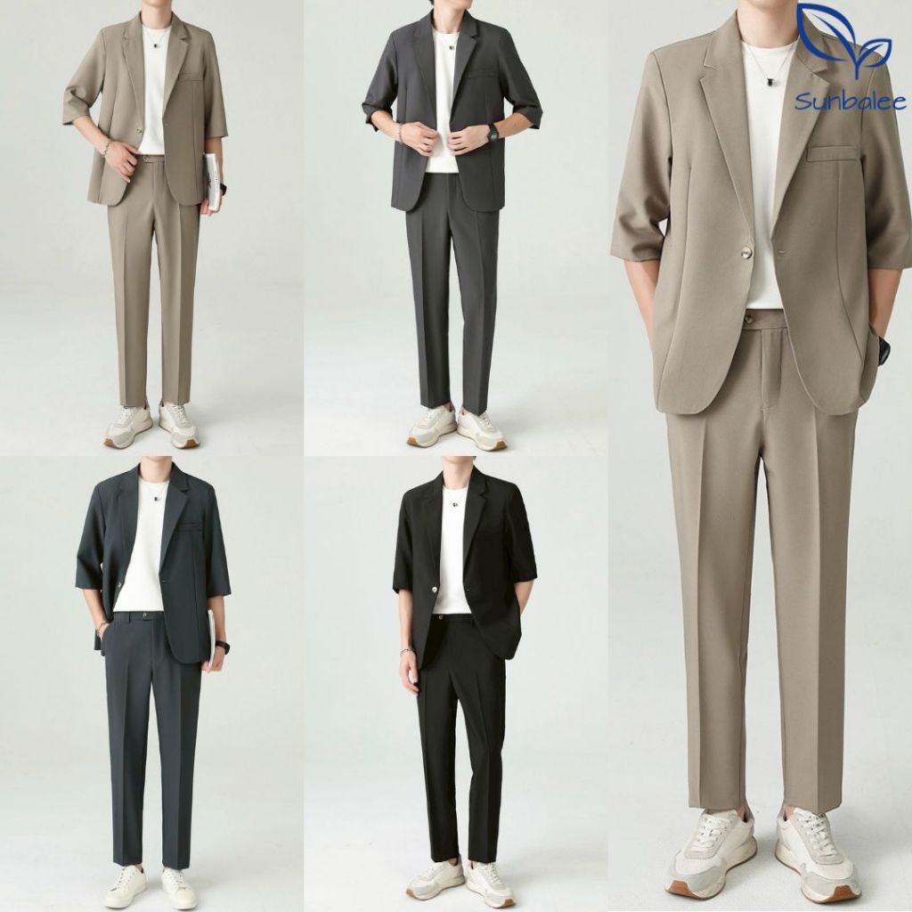 SUNBALEE SUIT (ทั้งเซ็ต) ชุดสูทผู้ชาย M-4XL สูทผู้ชาย ใส่ทำงาน เสื้อเบลเซอร์ Blazer  SUIT-M01