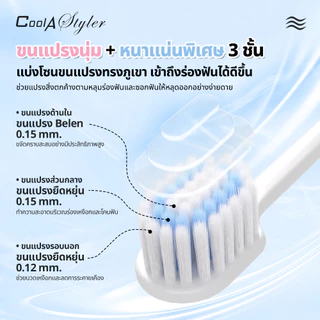 [3แถม1]CoolAstylerแปรงสีฟัน หัวแปรงบางพิเศษ3MMใช้สบาย กว้าง16MMแปรงไว ขนแปรงPedexเยอรมันไม่บาดเหงือก