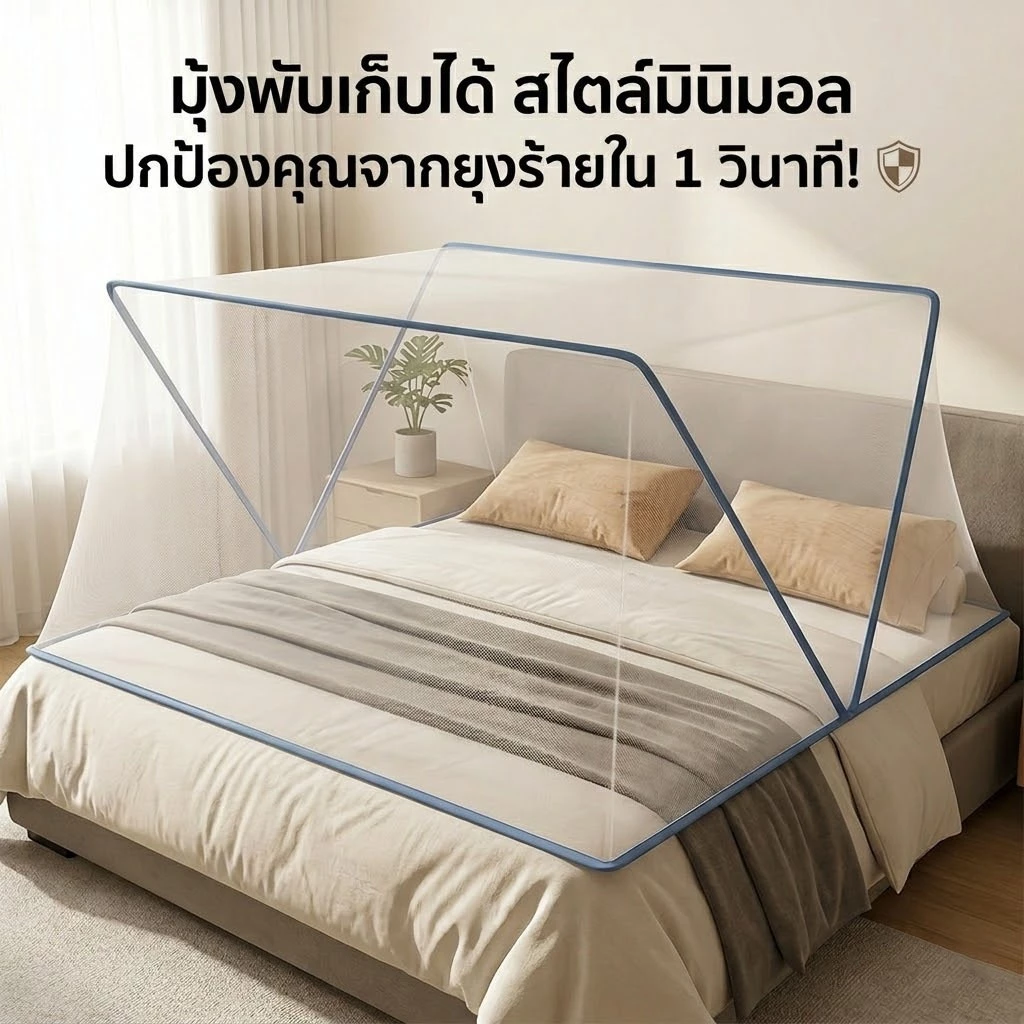 Sunfay มุ้งพับกันยุง 2/3/3.5/4/5/6 ฟุต thumbnail 8