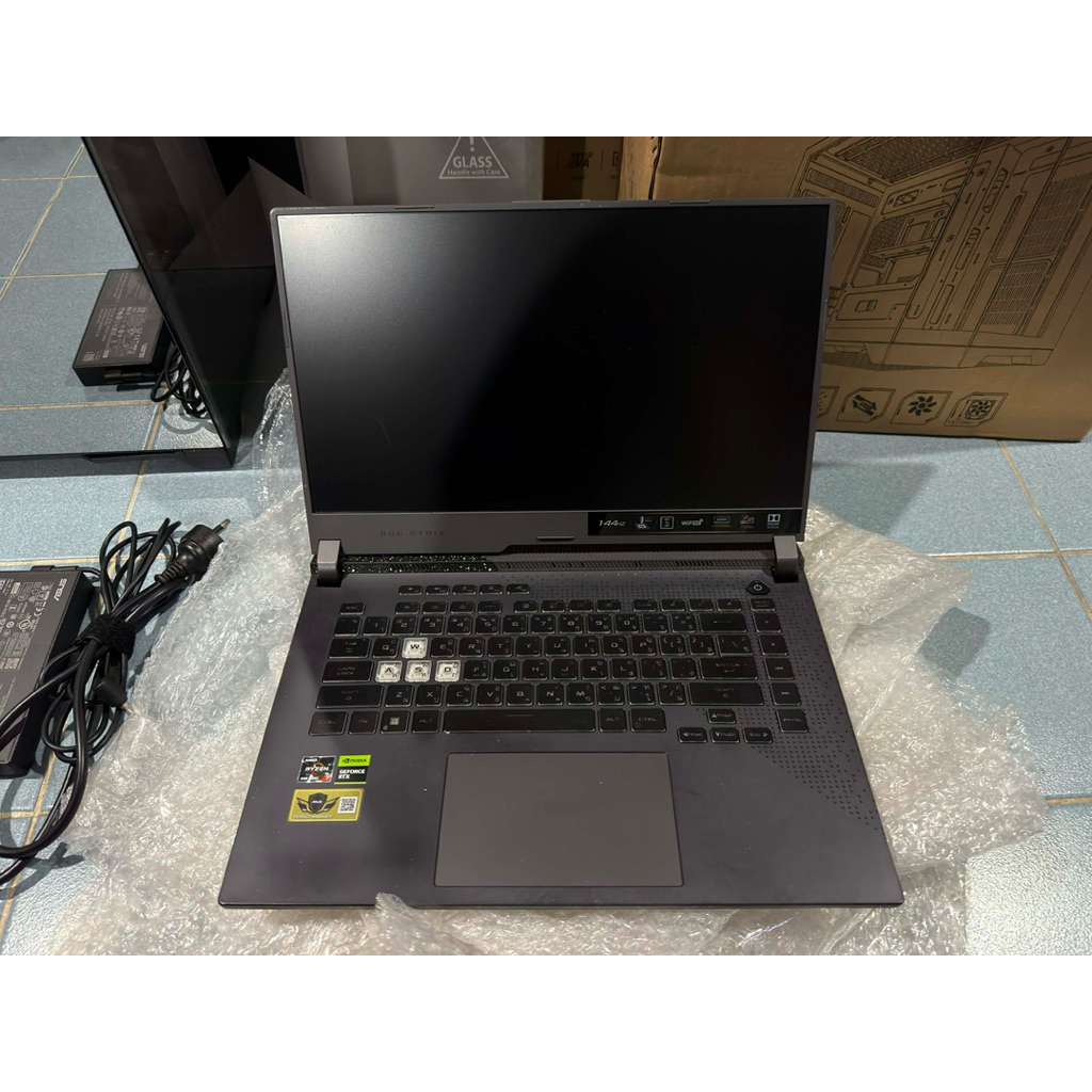 โน๊ตบุ๊ค Asus RogStrix G15 (Ryzen7 6800HS RTX3050 Ram24GB)ไม่มีกล่อง มือสองราคาสุดคุ้ม