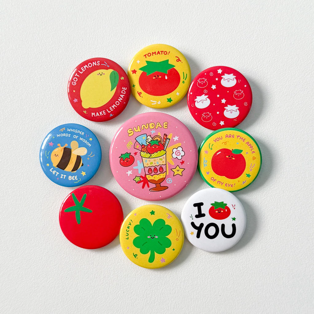 🍅 พร้อมส่ง🍀🧷Pin เข็มกลัดจิ๋ว ติดกระเป๋าปุ๊กปิ๊กมากก น่ารักทุกลาย!! 🤩 BY pleasenjoyy