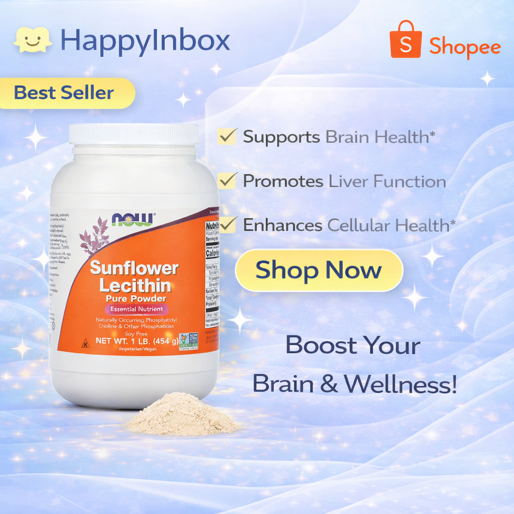 NOW Sunflower Lecithin Pure Powder 454g เลซิทินจากเมล็ดทานตะวัน Soy-Free