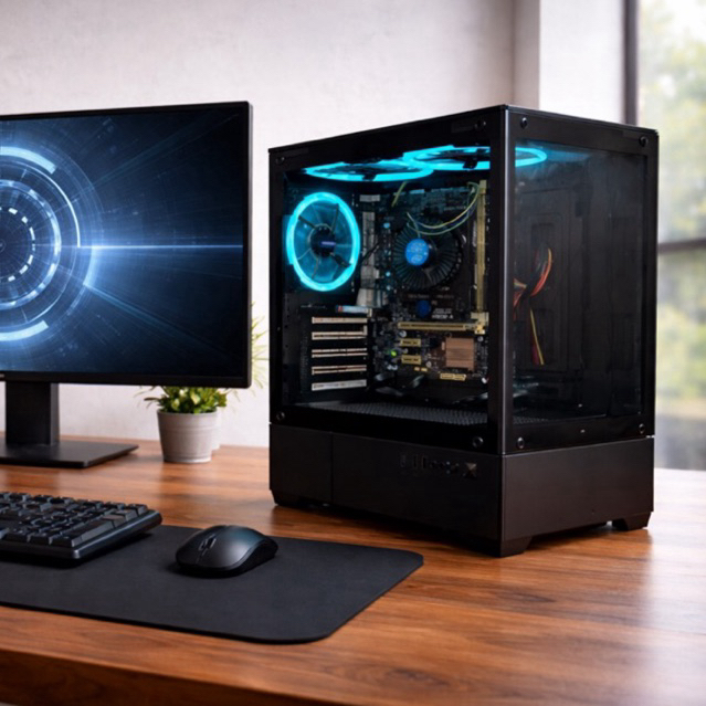 คอมพิวเตอร์ CPU i 5 Ram 8 ssd 128 gb hhd 500 g พร้อม เคสตู้ปลามือ 1 และพัดลม rgb 3 ตัว สุดคุ้ม