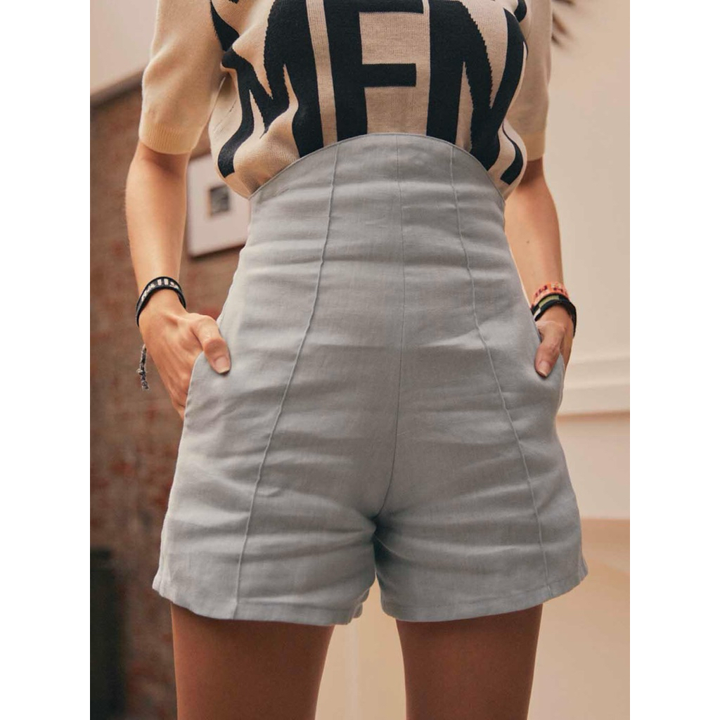 ส่งต่อ Rally Bermuda shorts - กางเกงขาสั้นลินินสียีนส์
