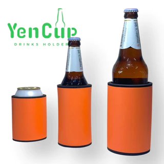 ปลอกเก็บความเย็น ปลอกเบียร์ สีล้วน สีสวย สดใส แพ็ค 12 ชิ้น มี 7 สี 4 ไซส์ Stubby holder