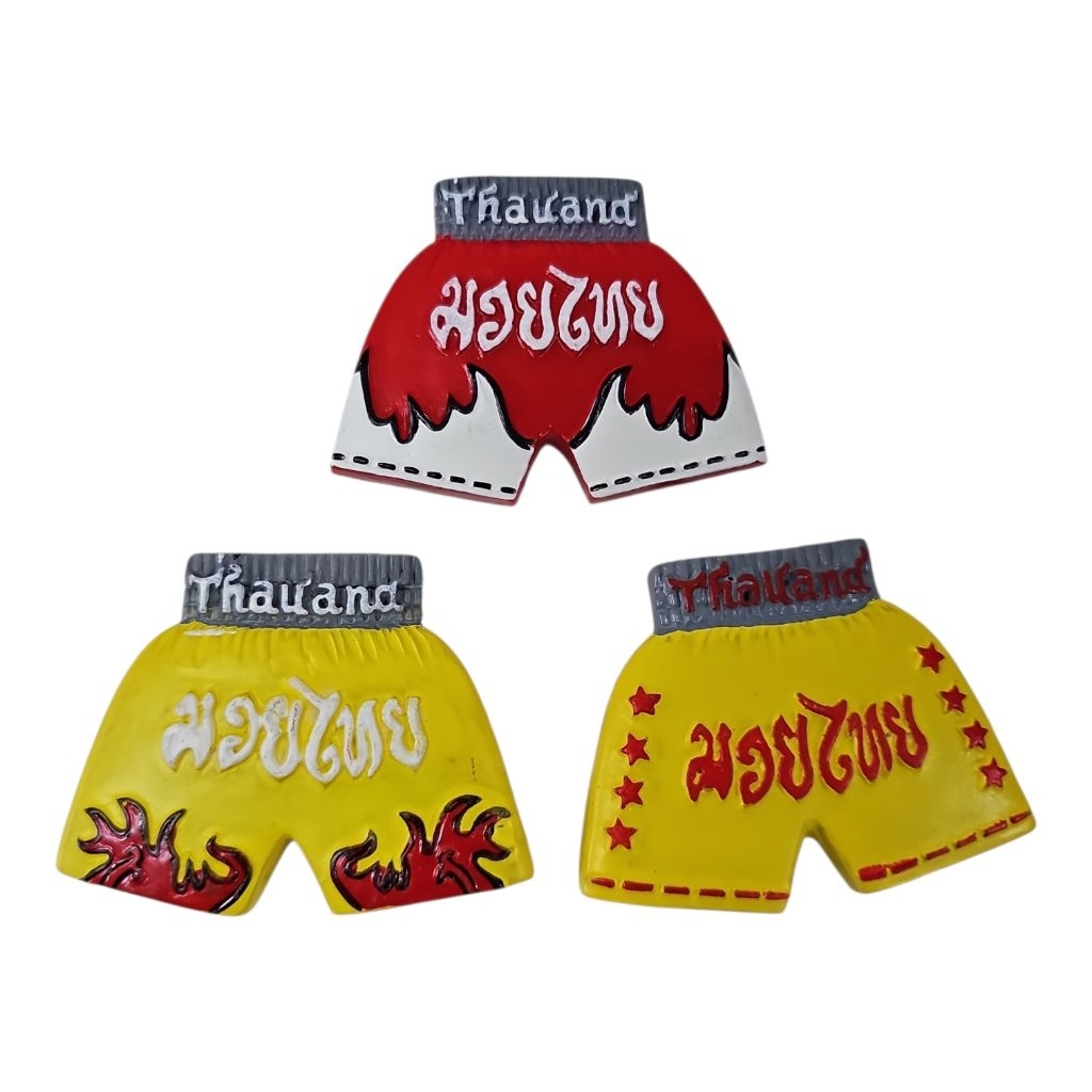 JMแม่เหล็กติดตู้เย็น กางเกงมวยไทย Thailand ลายไทย