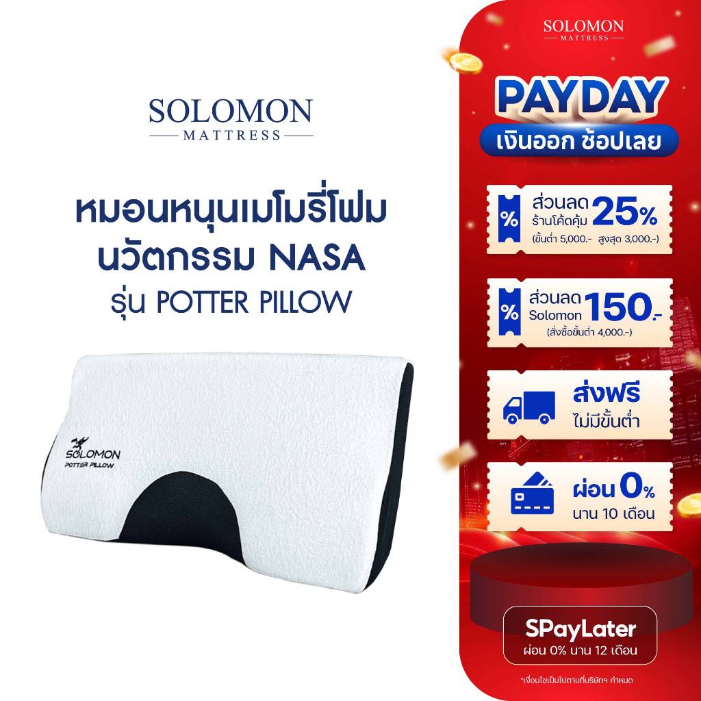 SOLOMON หมอนเมมโมรี่โฟมนวัตกรรม NASA รุ่น Potter Pillow