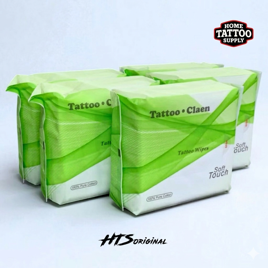Tattoo Tissue ผ้าเช็ดหมึกสัก ผ้าเช็ดสักคอตตอน 100% 20x20 ซม. 30 แผ่น