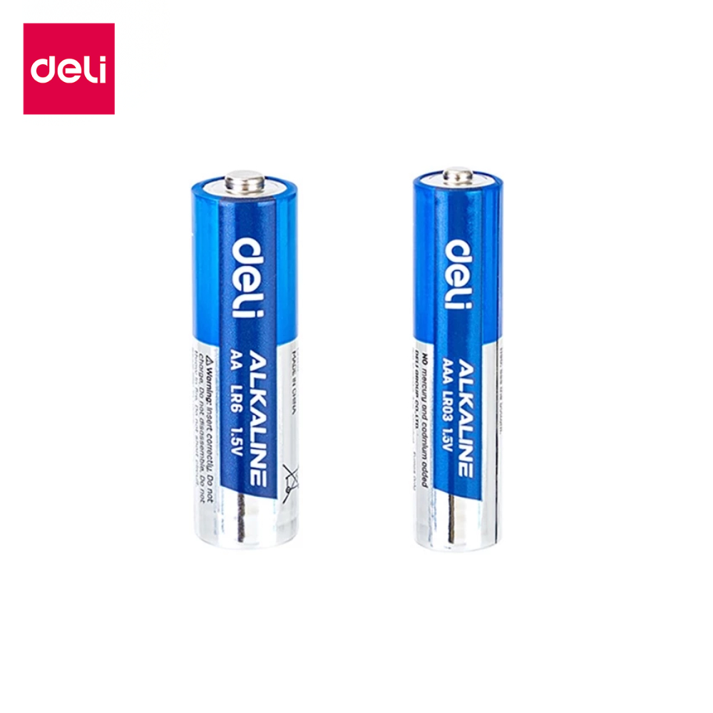 Deli ถ่านอัลคาไลน์ ถ่านขนาดความจุสูง AA LR6 / AAA LR03 ถ่าน 1.5V ใหม่ ของแท้ ถ่านไฟฉายอัลคาไลน์ Alka