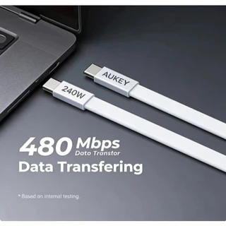 [สำหรับ iP 17-8] AUKEY สายชาร์จเร็ว 240W 5A USB-C to C / L Cable สำหรับ Samsung