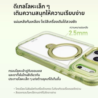 SHS CASE เคส เคสใส กันกระแทก ไม่เหลือง ขาตั้งหมุนได้ 360° สำหรับ iP 17 Pro Max/17 Pro/17/Air/16 Pro Max/16 แม่เหล็ก