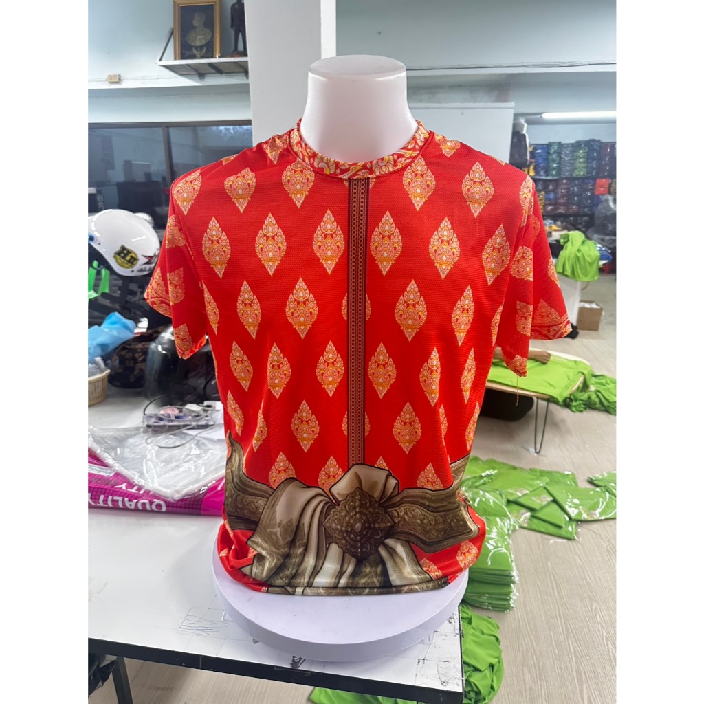 เสื้อลายไทย A080 เนื้อผ้ากีฬา ใส่สบายแห้งไว้ เหมาะสำหรับใส่เที่ยวสงกรานต์ 2026 – โปรปัง