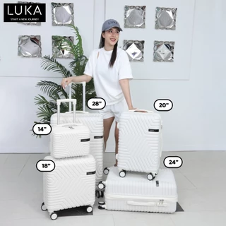 [1 แถม 1]LUKA กระเป๋าเดินทา ระเป๋าเดินทาง ล้อหมุนได้ 360 องศาอย่างมีสไตล์ น้ำหนัก เบา ประกัน5ปี