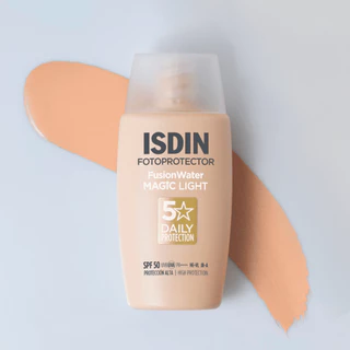 ISDIN FUSION WATER MAGIC SPF50 กันแดดเนื้อบางเบา ละลายหายไปกับผิว ไม่อุดตัน พร้อมป้องกันแสงสีฟ้า และ ฝุ่น PM2.5