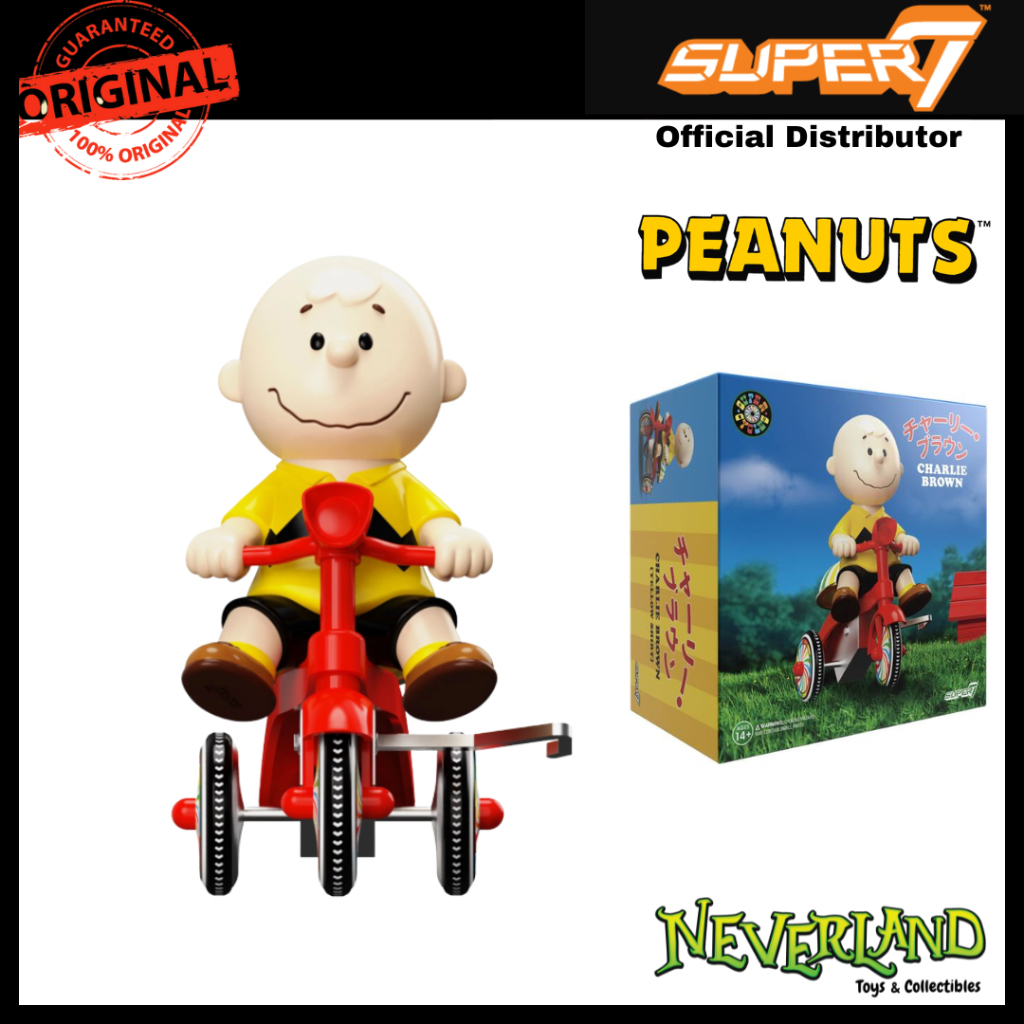 Super7 Peanuts Charlie Brown Yellow Trike Super Cycles Figure