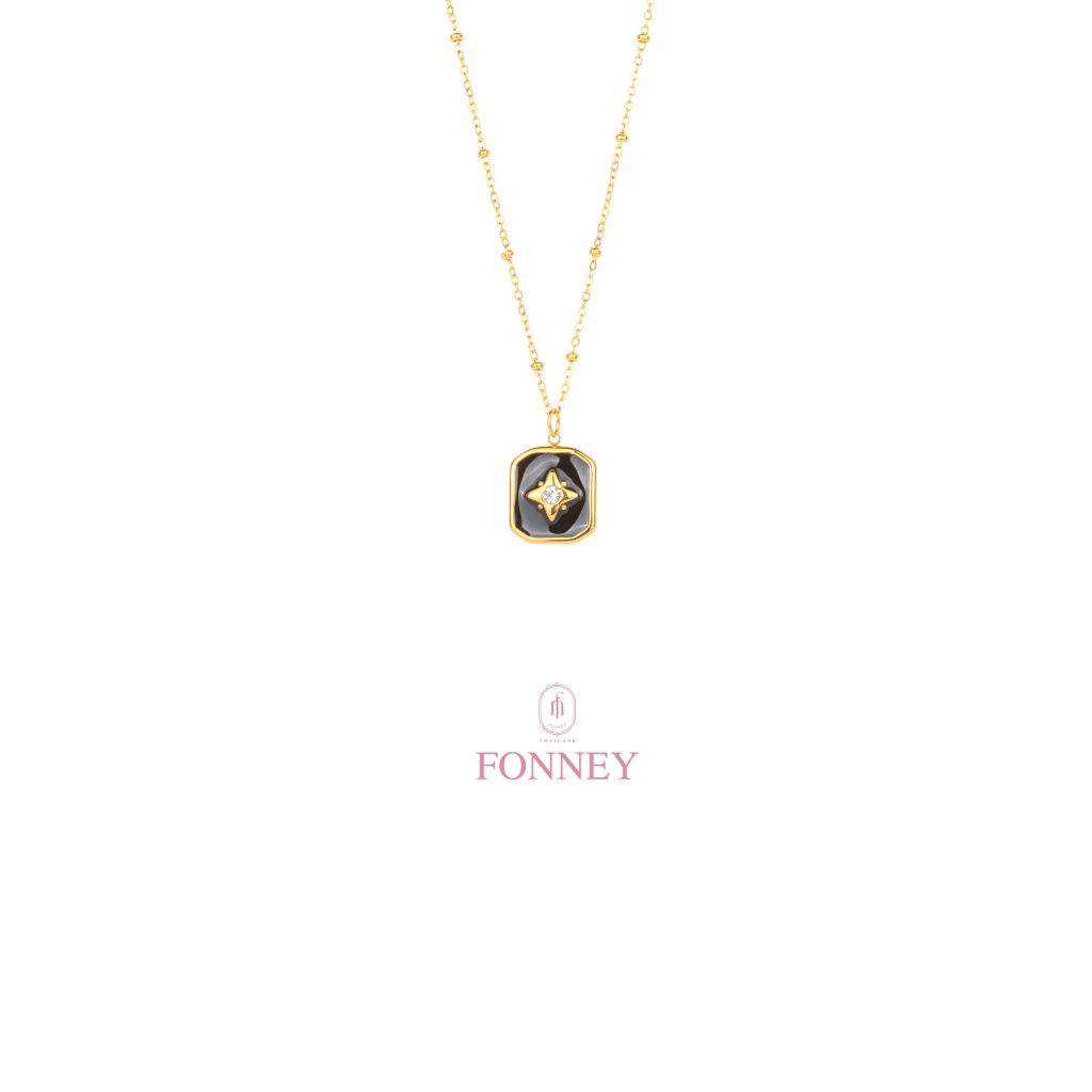 NL-12Fonney สร้อยคอ สแตนเลสแท้ไม่ลอกไม่ดำ
