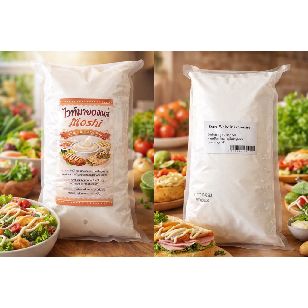 ไวท์มายองเนส ใช้ตกแต่งอาหารสลัด1000g