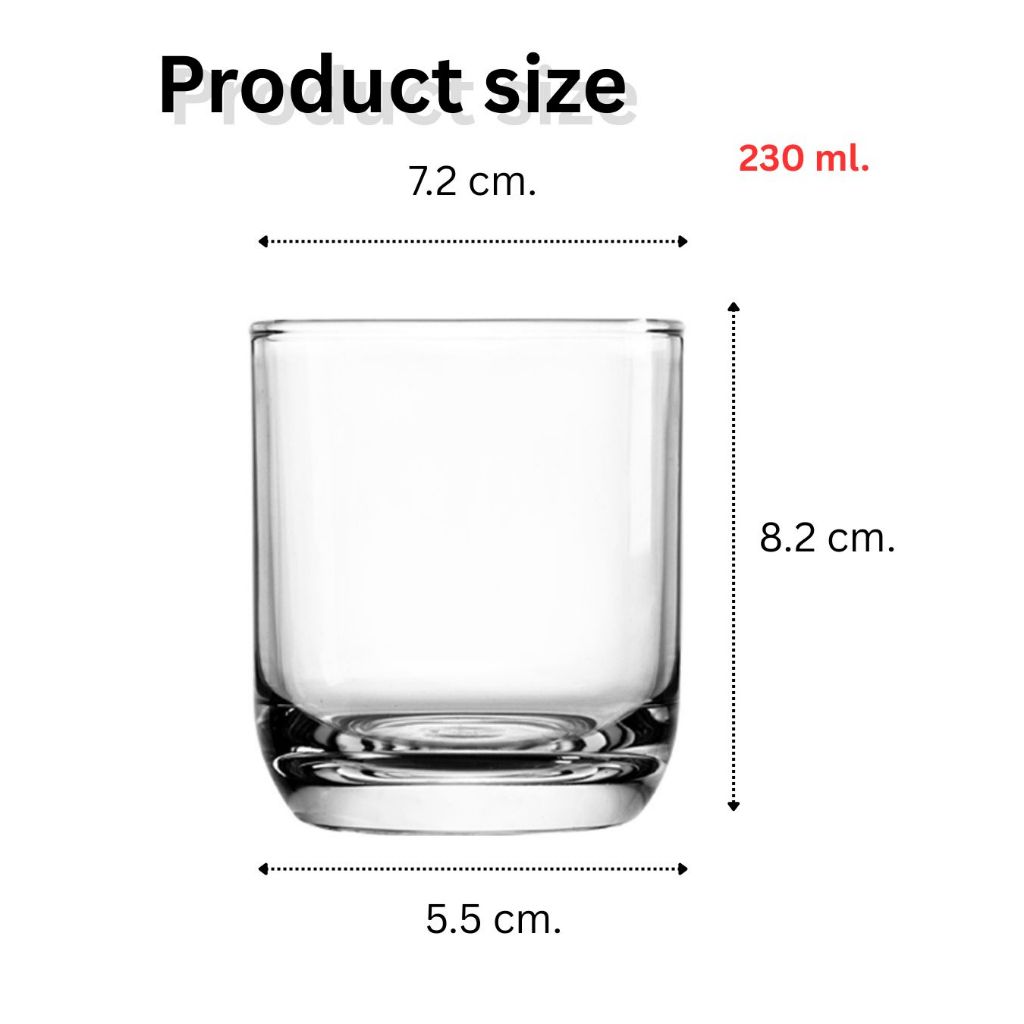 แก้วใสก้นมลขนาด8oz.แก้วใส่เทียนเทเทียน