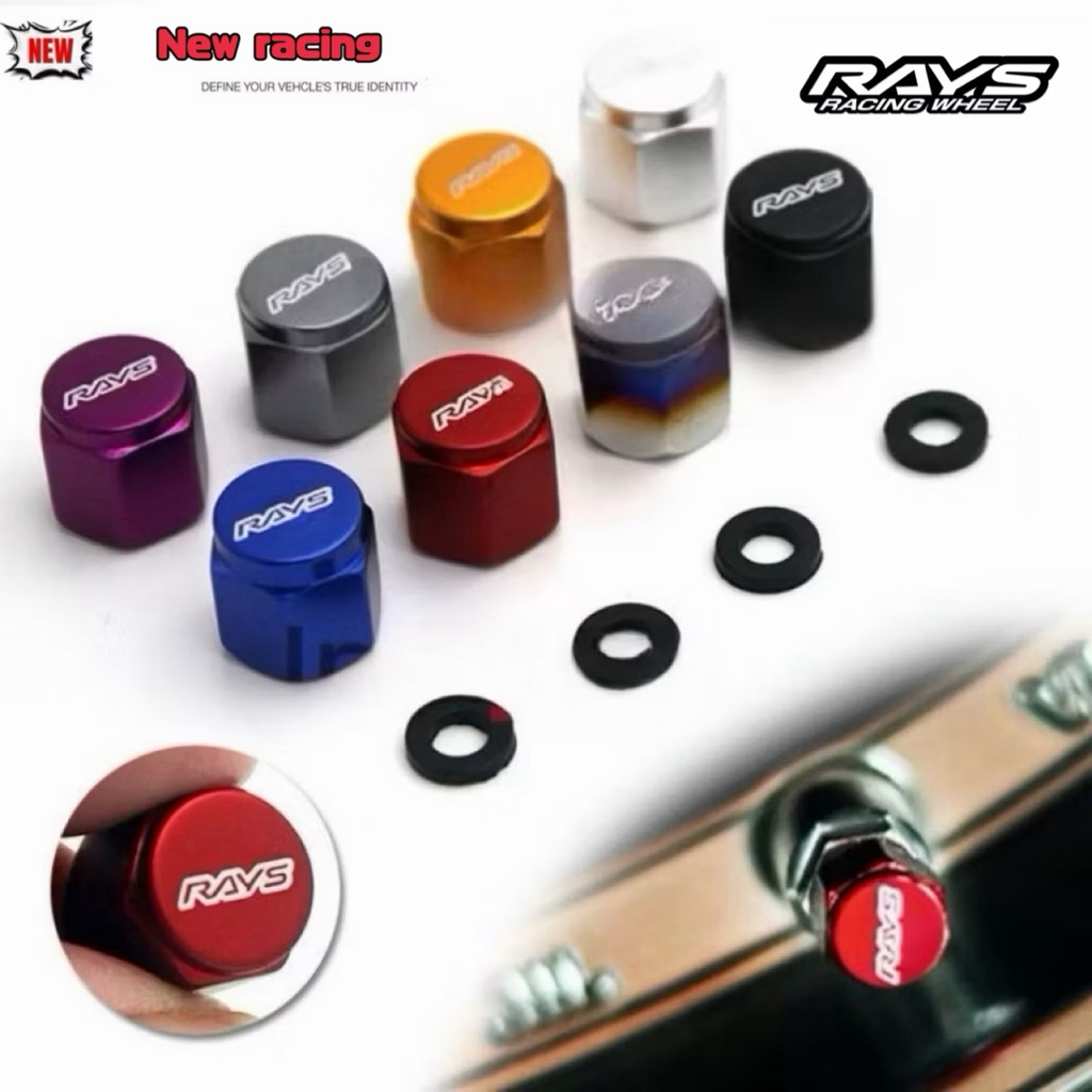 ฝาจุ๊บลมยาง ฝาจุกลมยาง ใส่ได้ทั้งรถยนต์ และ มอเตอร์ไซต์ ฝาจุ๊กลมรถยนต์ ฝาจุกลม จุกลม ชุด 4ตัว