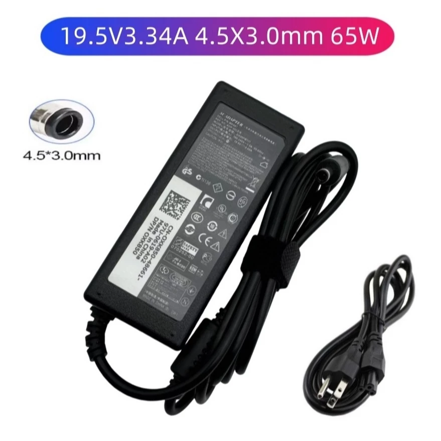 อะแดปเตอร์ OEM ของ Dell 19.5V3.34A (4.5x3.0mm) (Black) (หัวเข็มเล็ก)