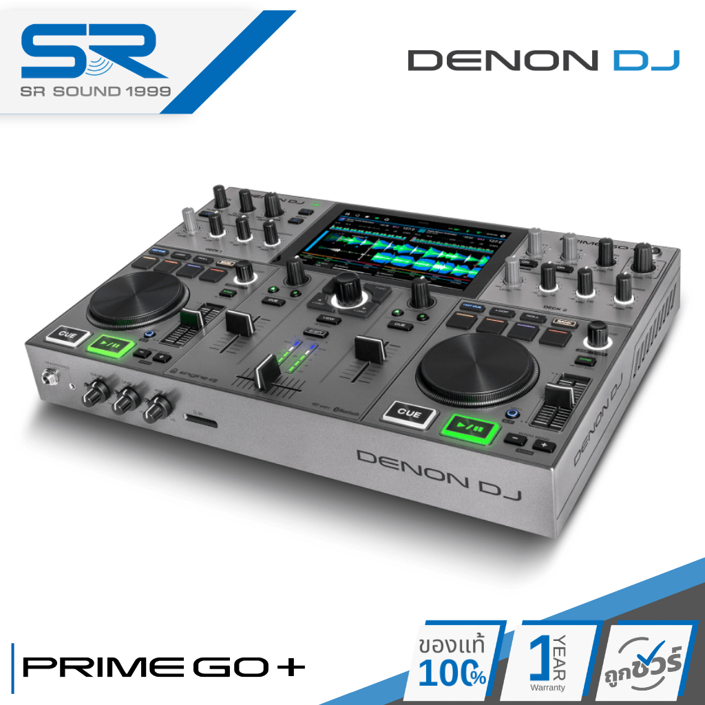 DENON DJ PRIME Go+ DJ Controllers เครื่องเล่นดีเจ พกพา Standalone รองรับ Bluetooth WiFi