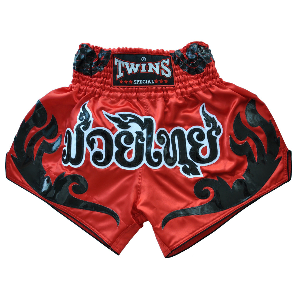 Twins Muay Thai Shorts Red กางเกงมวยไทย