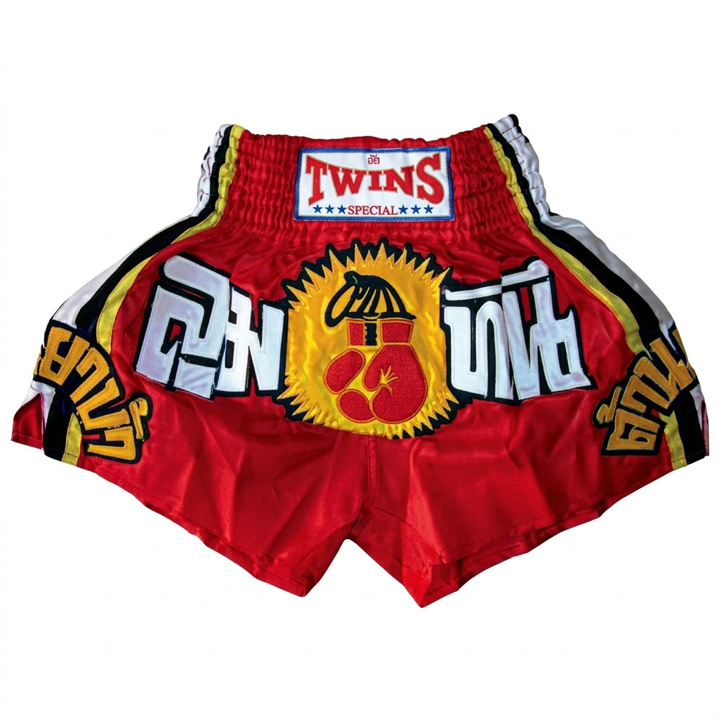 Twins Muay Thai Shorts Red กางเกงมวยไทย